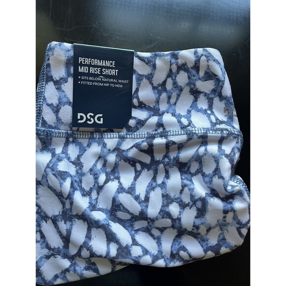 DSG Girls Youth 3" Performance Compression Shortie Shorts Size L Blue Elephant - Picture 3 of 7